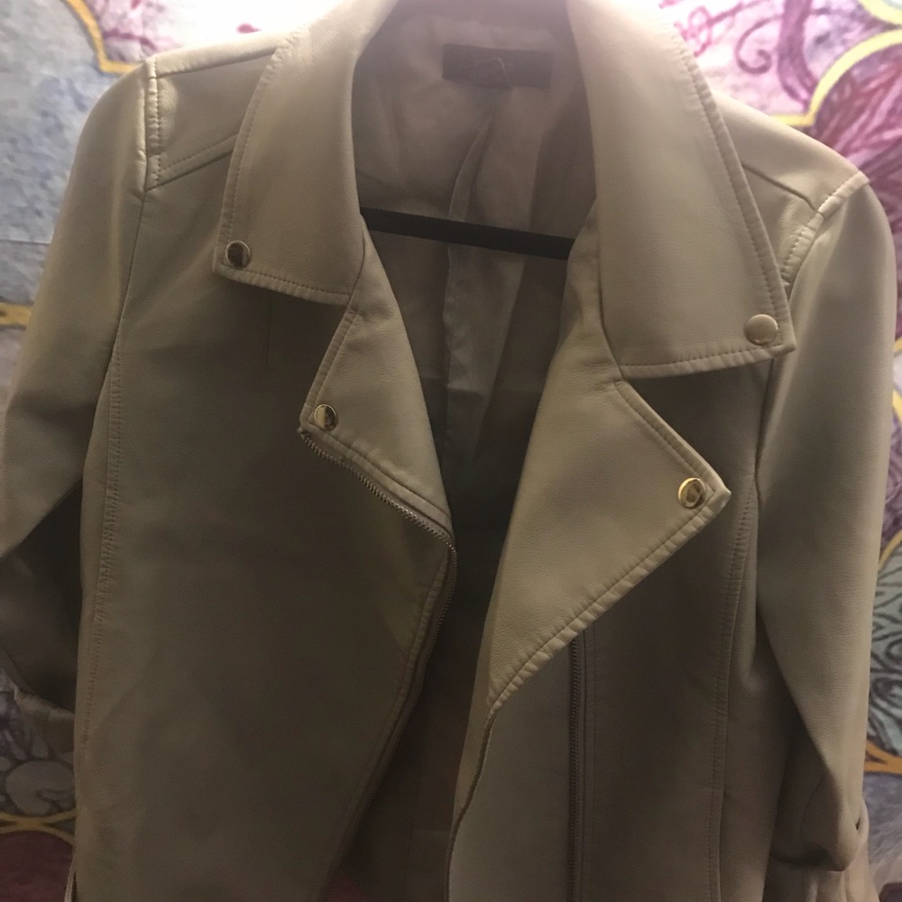Forever 21 Ash Grey/Powder Blue Moto Jacket